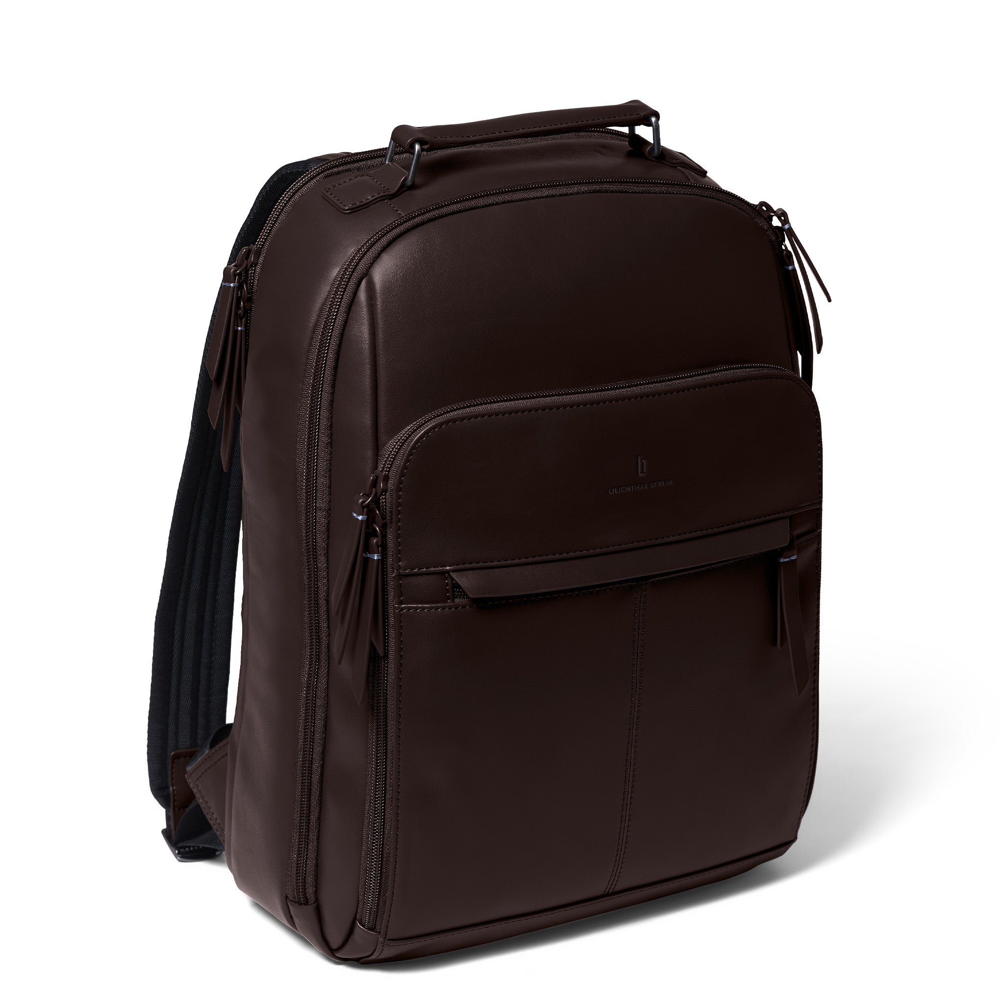 Essential Backpack Cactus Leather Dark Brown - Lilienthal Berlin