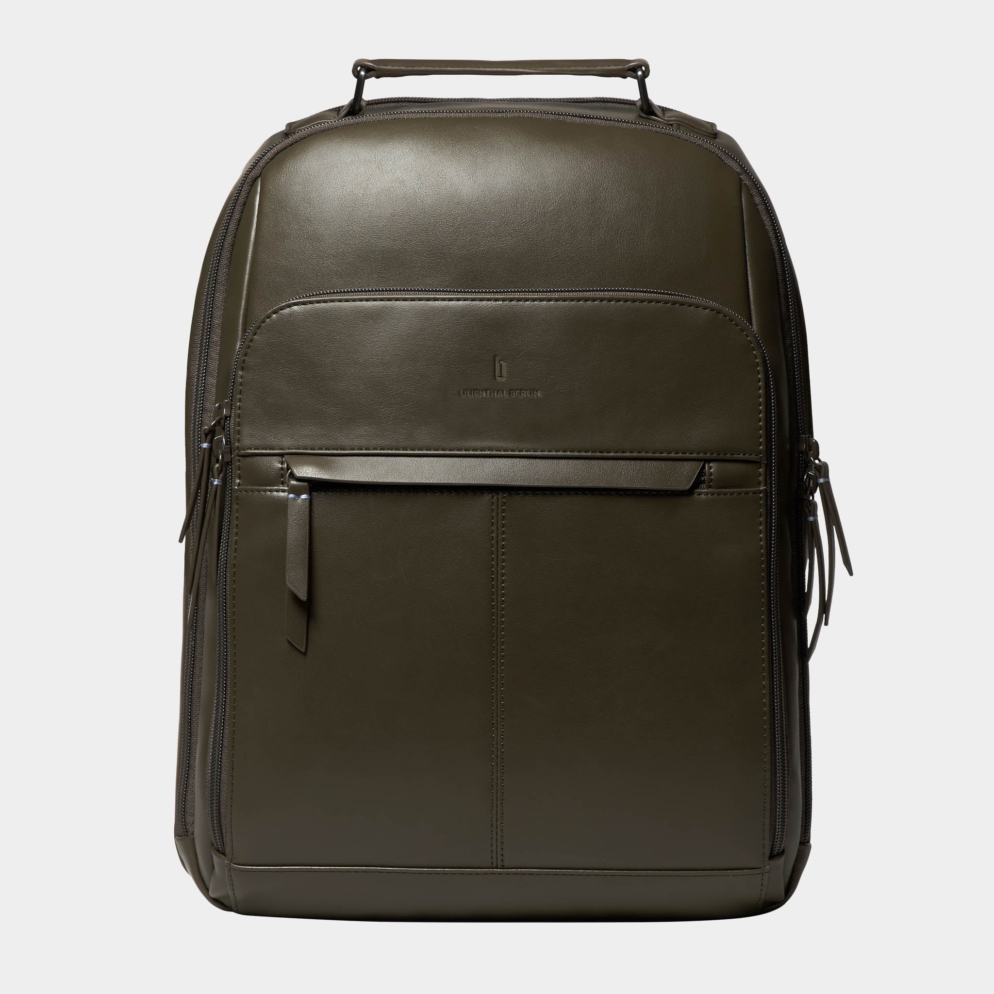 Essential Backpack Cactus Leather Khaki - Lilienthal Berlin