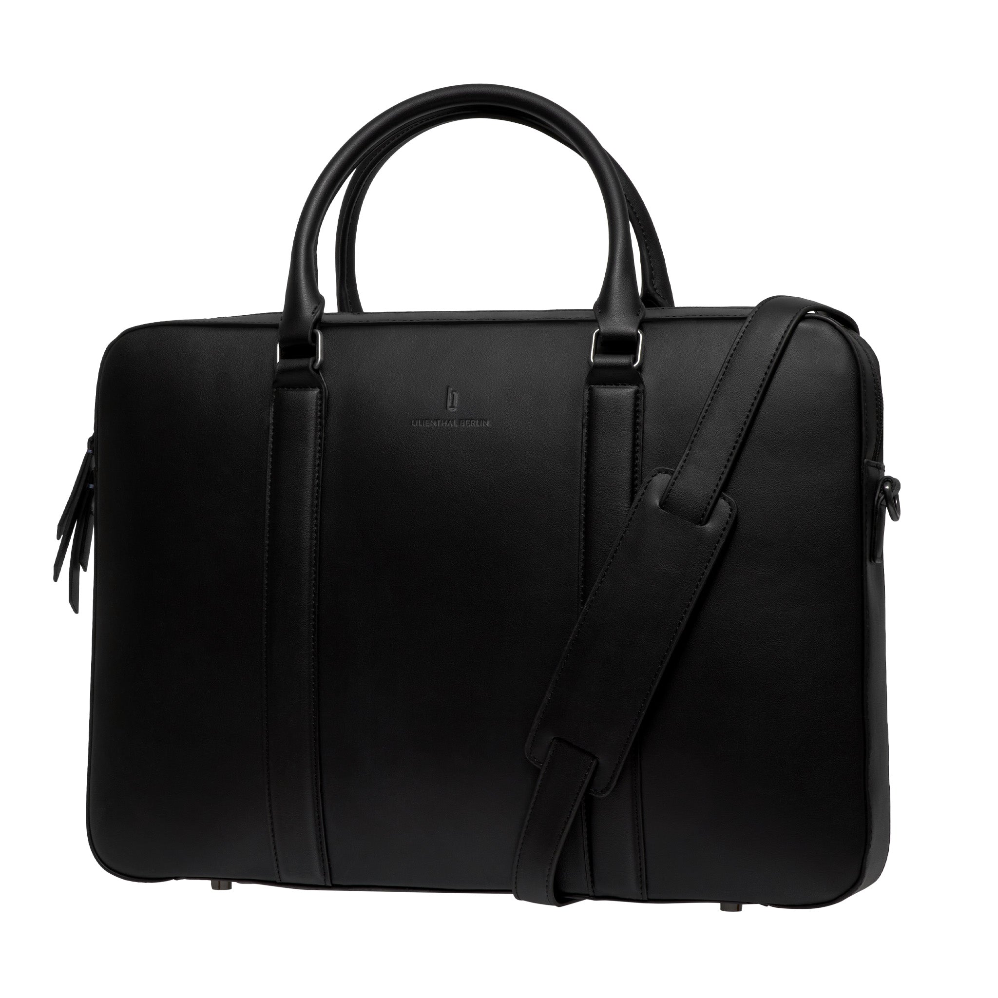 Classic Briefcase Cactus Leather Black - Lilienthal Berlin