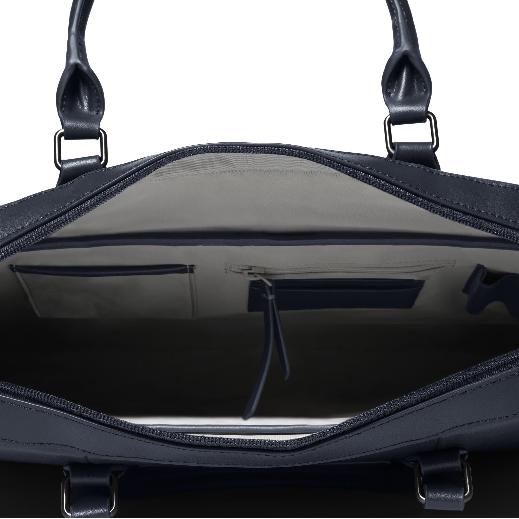 Classic Briefcase Cactus Leather Navy Blue - Lilienthal Berlin