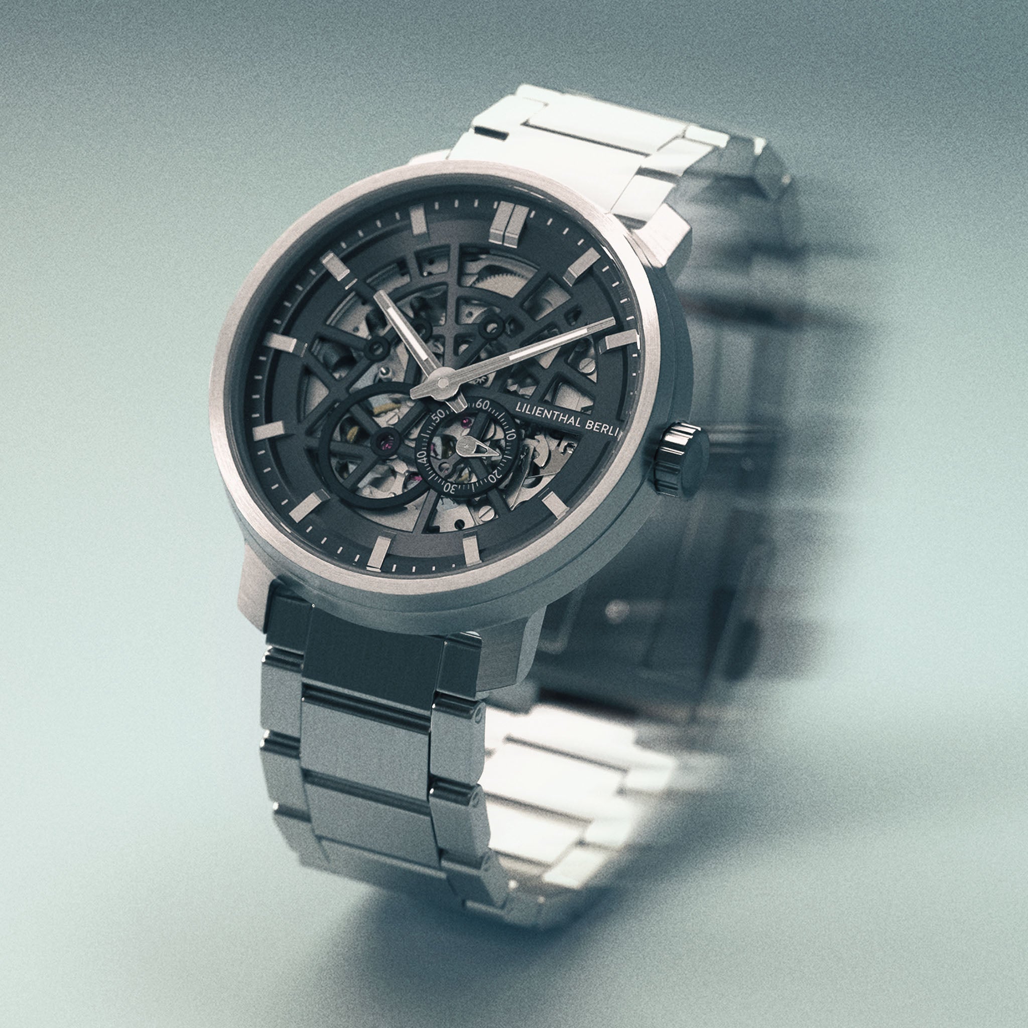 Uhr – Neolux Skeleton – Silber – Edelstahl | Lilienthal Berlin