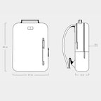 Minimalist Backpack Cactus Leather Black - Lilienthal Berlin