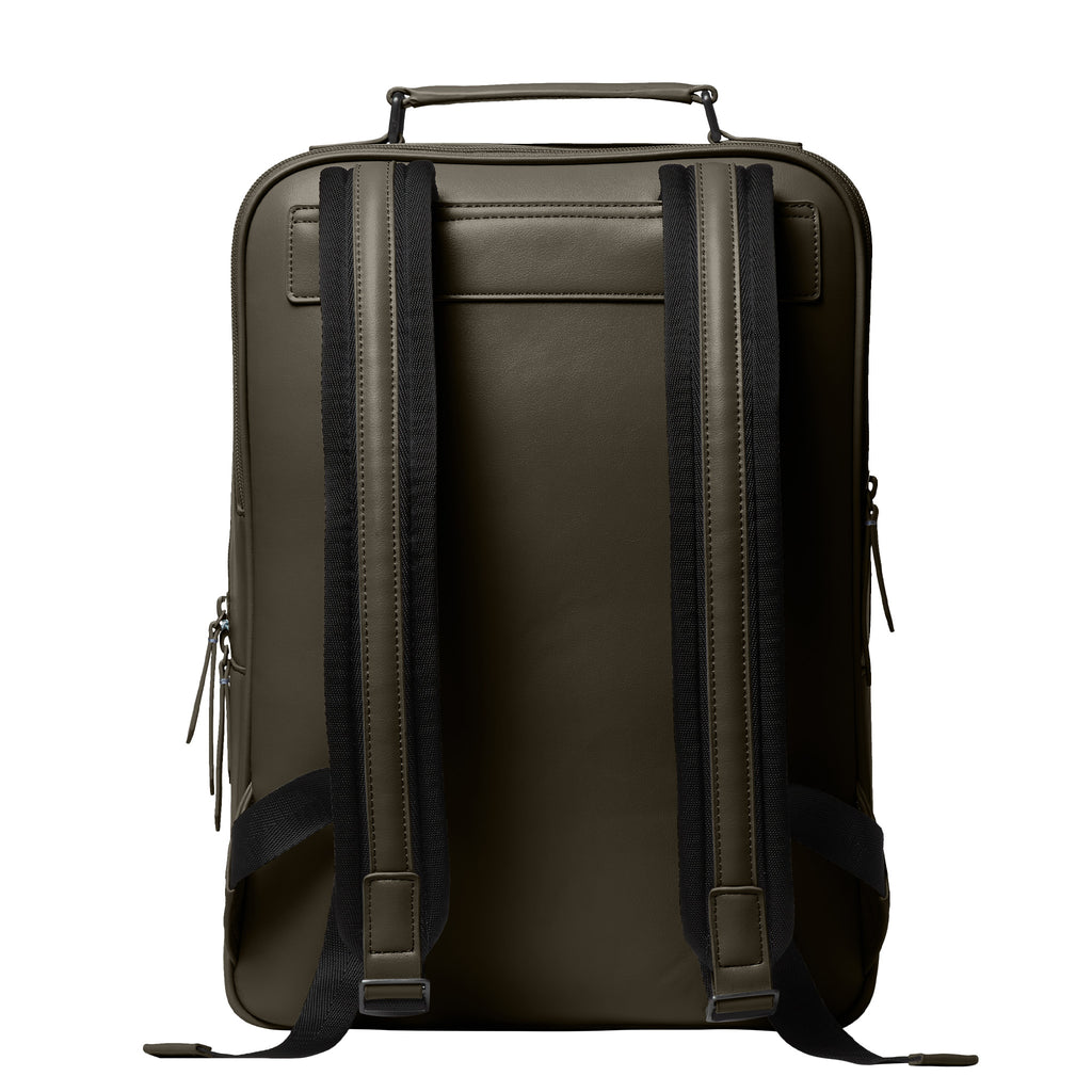 Minimalist Backpack Cactus Leather Khaki - Lilienthal Berlin