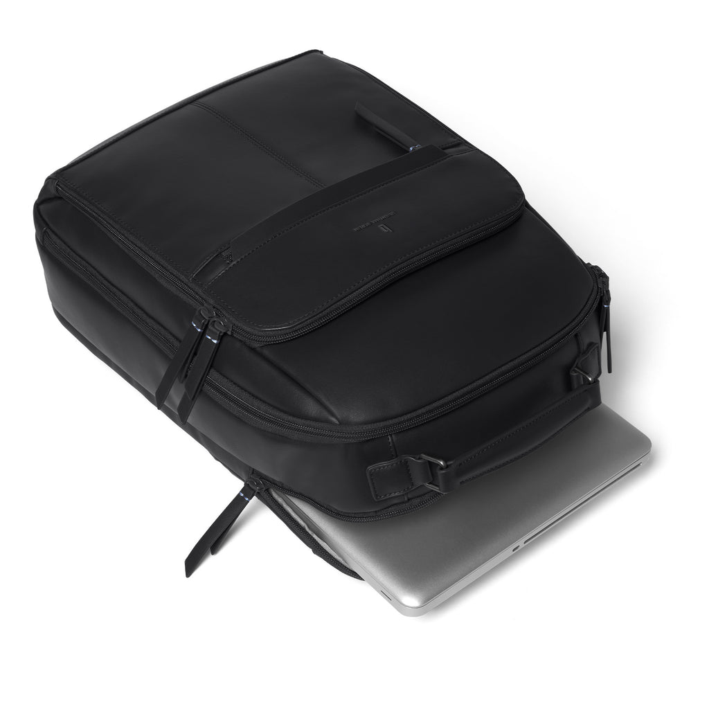 Essential Backpack Cactus Leather Black - Lilienthal Berlin