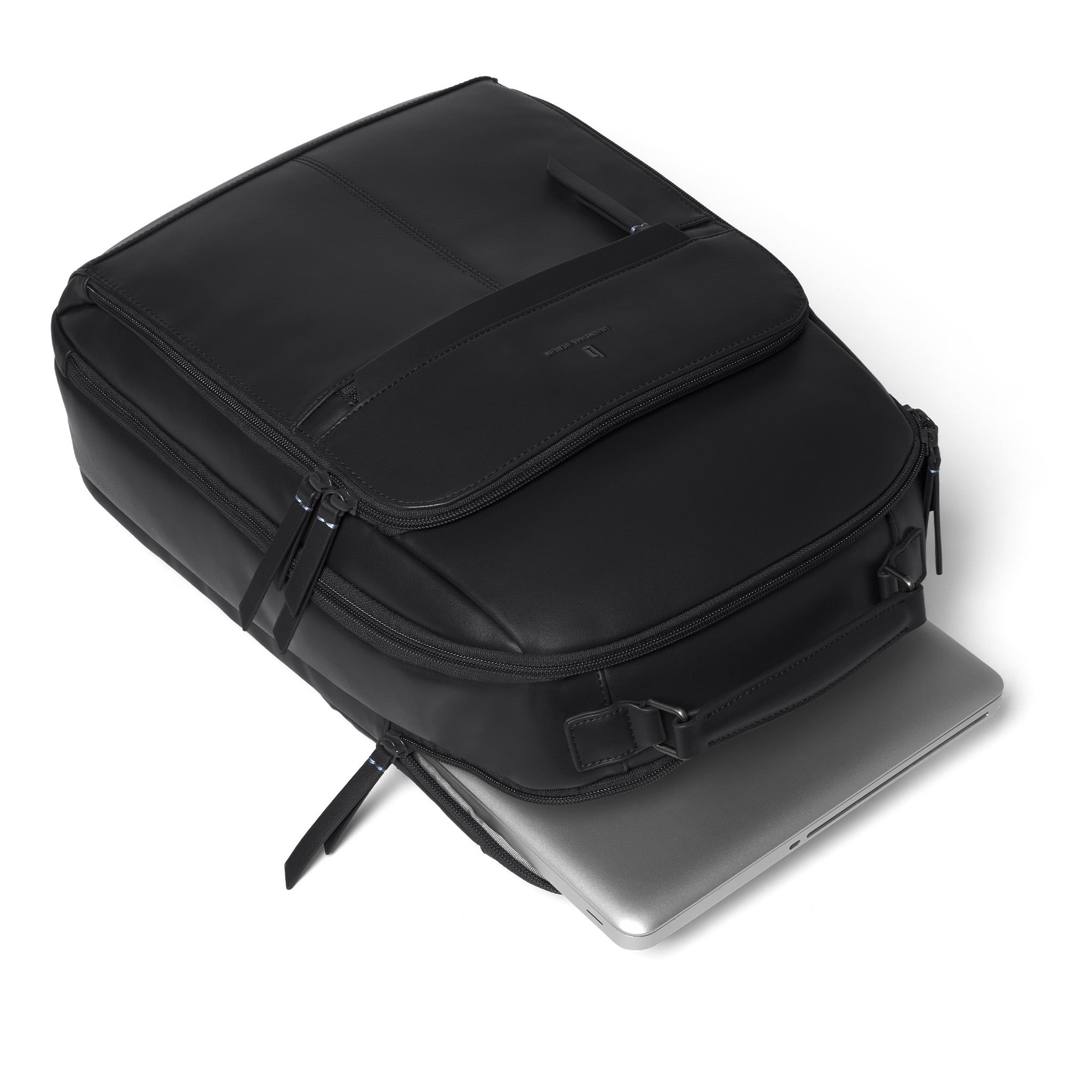 Essential Backpack Cactus Leather Black - Lilienthal Berlin