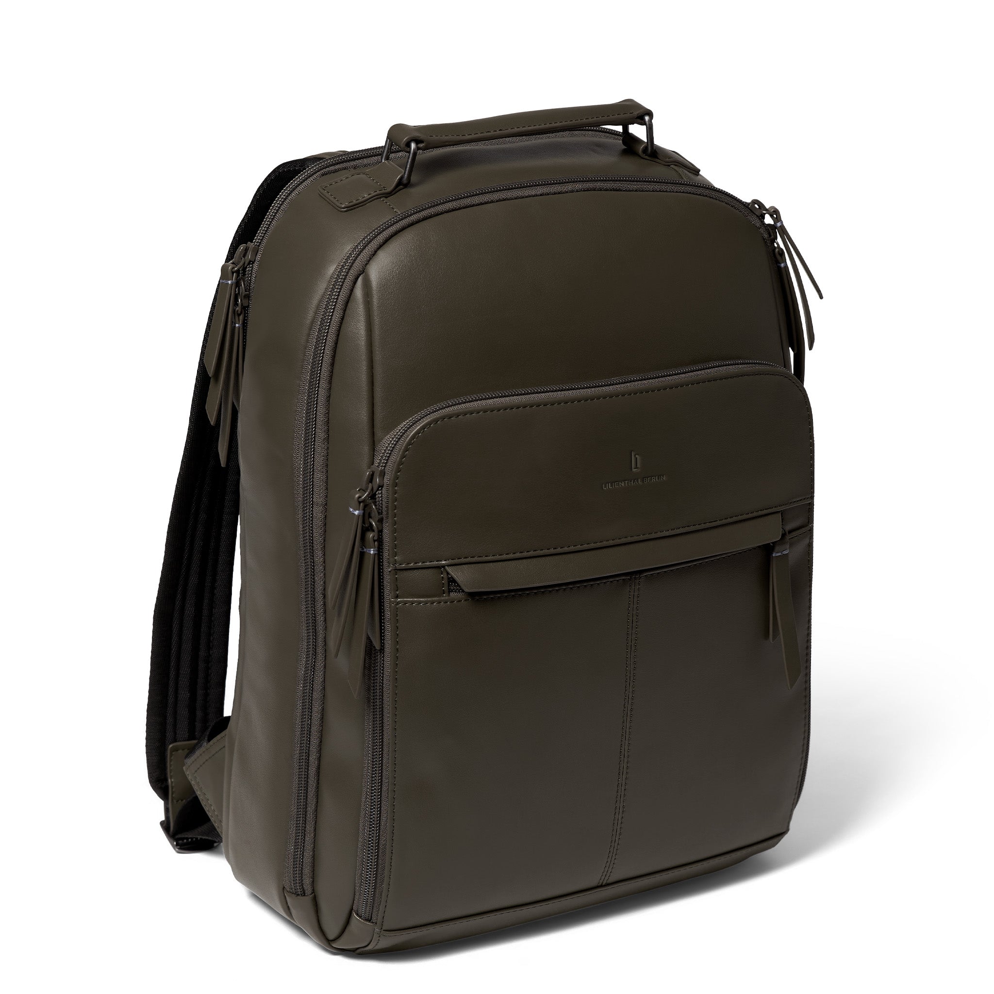 Essential Backpack Cactus Leather Khaki - Lilienthal Berlin