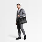 Classic Briefcase Cactus Leather Black - Lilienthal Berlin