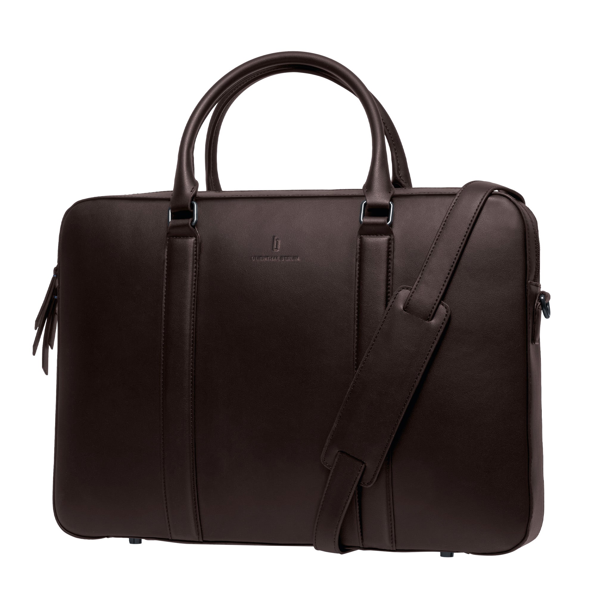 Classic Briefcase Cactus Leather Dark Brown - Lilienthal Berlin