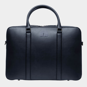 Classic Briefcase Cactus Leather Navy Blue - Lilienthal Berlin
