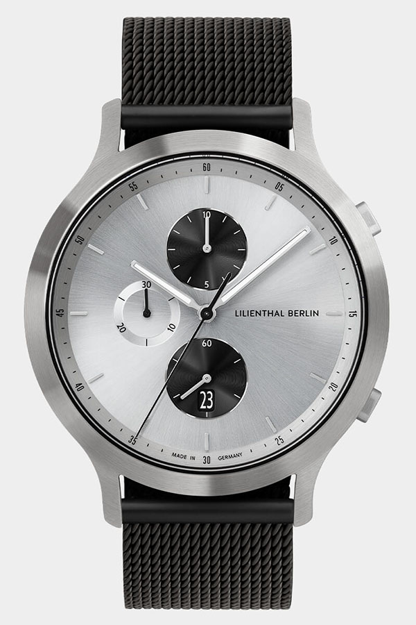 Chronograph Duality Silver Black - mesh black brus | Lilienthal Berlin ...